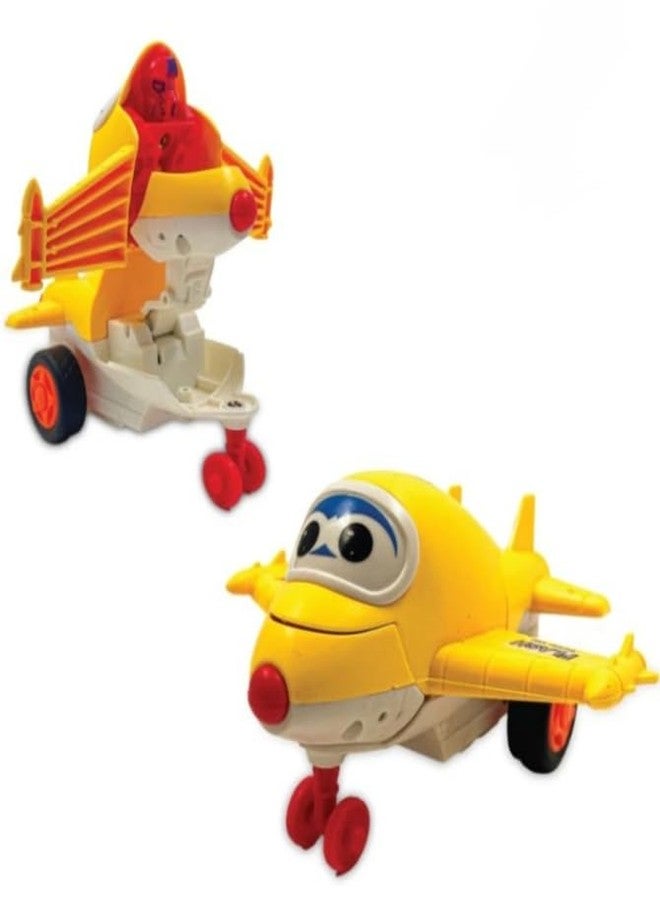 Manos 8 in 1 Robot Plane Power Friction Pull Along Toy for Kids Pack of 2 - Image 1